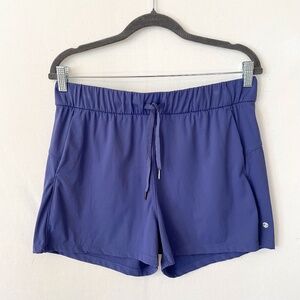 Willit Women’s Large Blue Pull On Drawstring Hiking Activity Shorts Pockets